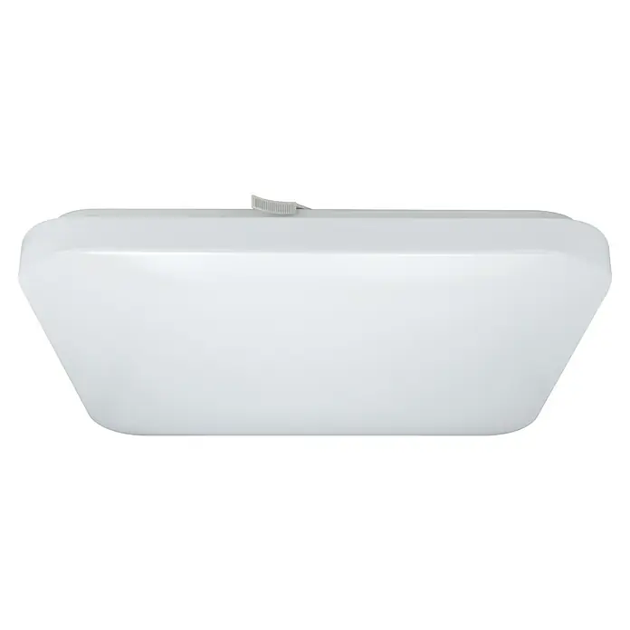 E2 elektro LED-Wand- & Deckenleuchte White Q - 24 W, L x B x H: 33 x 33 x 6,2 cm, Weiß, Weiß, Warmweiß - Weiße Deckenleuchte mit quadratischer Form für den Innenbereich, die eine angenehme und funktionale Beleuchtung bietet.