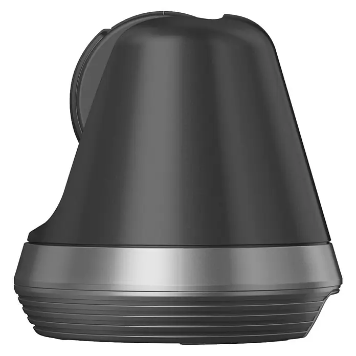 Wisenet Cámara de vigilancia WiFi Full HD -  - Primer plano de una cámara de seguridad gris con un diseño elegante y una base discreta, perfecta para soluciones de seguridad modernas.