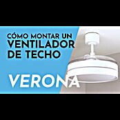Arte confort Ventilador de techo Verona L (Blanco, 122 cm, 30 W, Blanco cálido, Tamaño de la estancia: 40 m²) | BAUHAUS