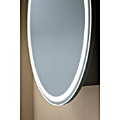 Camargue Point LED-Spiegelschrank (B x H: 74 x 74 cm, Holz, Anthrazit, DIN Anschlag: Rechts) | BAUHAUS
