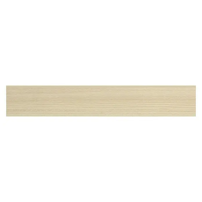 Zócalo cerámico Ferik - 10 x 61,5 cm, Natural - Un panel de madera beige claro con una veta fina, ideal para revestimientos de paredes y diseño de interiores, que irradia calidez y naturalidad.