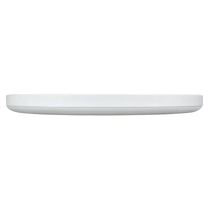E2 elektro LED-Panel rund Twice Q - 18 W, L x B x H: 30 x 30 x 2,9 cm, Weiß - Nahaufnahme einer weißen Deckenleuchte, die ein schlichtes und modernes Design aufweist. Ideal für eine dezente Beleuchtung.