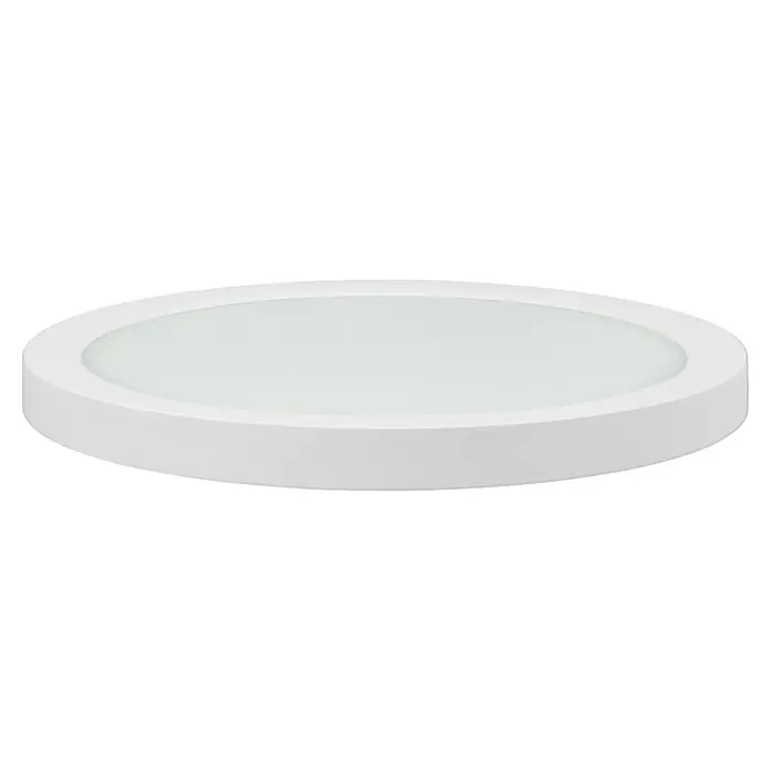 E2 elektro LED-Panel rund Space - 18 W, Ø x H: 22,5 x 1,7 cm, Weiß, Warmweiß - Weiße LED-Deckenleuchte mit runder Form. Ideal für moderne Innenräume mit sanftem, gleichmäßigem Licht.