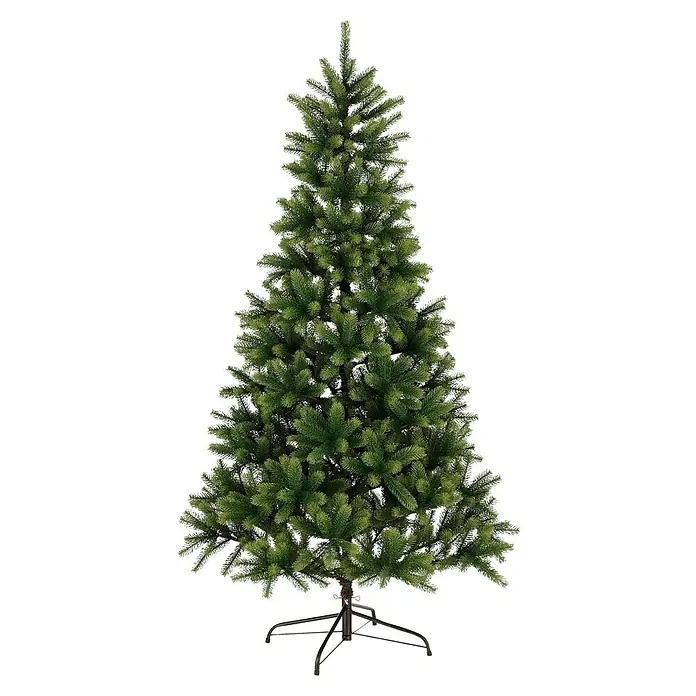 Künstlicher Weihnachtsbaum Nagoya - Höhe: 180 cm, Grün - Künstlicher Weihnachtsbaum mit grünen Nadeln und stabilem Metallfuß, ideal für festliche Dekorationen.