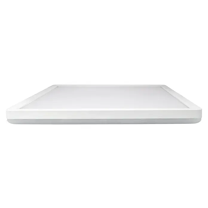 E2 elektro LED-Panel Twice Up & Down - 24 W, L x B x H: 42 x 42 x 29 cm, Weiß, Warmweiß - Ein weißes, rechteckiges LED-Panel, ideal für moderne Büros oder Wohnräume, bietet helle und gleichmäßige Ausleuchtung.
