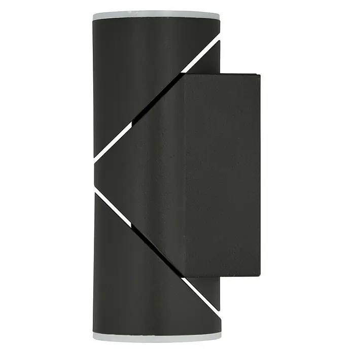 E2 elektro LED-Außenwandleuchte Felis - 12 W, 16,5 x 6,5 x 8,3 cm, Anthrazit, IP65 - Moderne schwarze Wandleuchte für den Außenbereich, ideal für stilvolle Beleuchtung rund ums Haus.