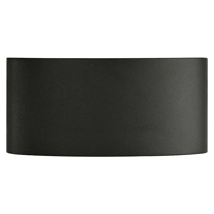 E2 elektro LED-Außenwandleuchte Petra - 17 x 4 x 8 cm, Anthrazit, IP54 - Dieses Bild zeigt eine stilvolle, zylindrische Wandleuchte in elegantem Schwarz, die modernes Design und funktionale Beleuchtung vereint.