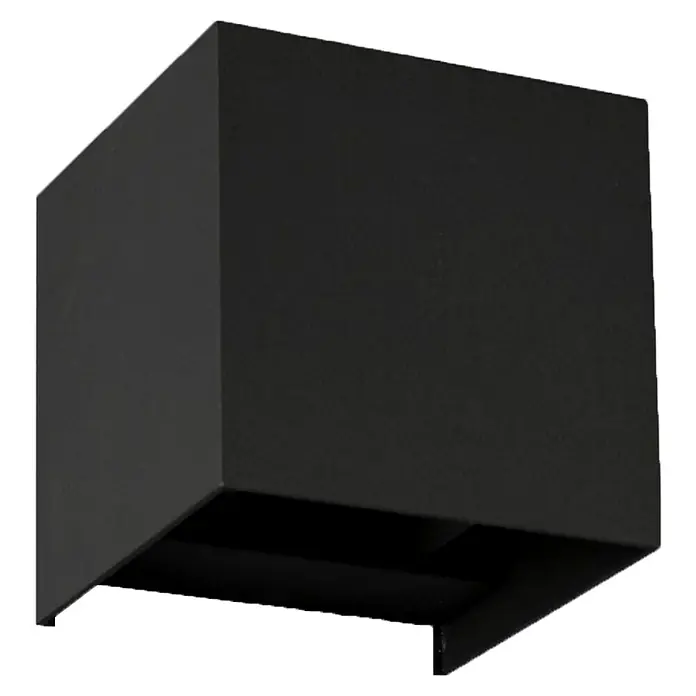 E2 elektro LED-Außenwandleuchte Qube - 7 W, 10 x 10 x 10 cm, Anthrazit, IP65 - Moderne schwarze Wandleuchte für den Innen- und Außenbereich, quadratisches Design für stilvolle Beleuchtung und Akzente.