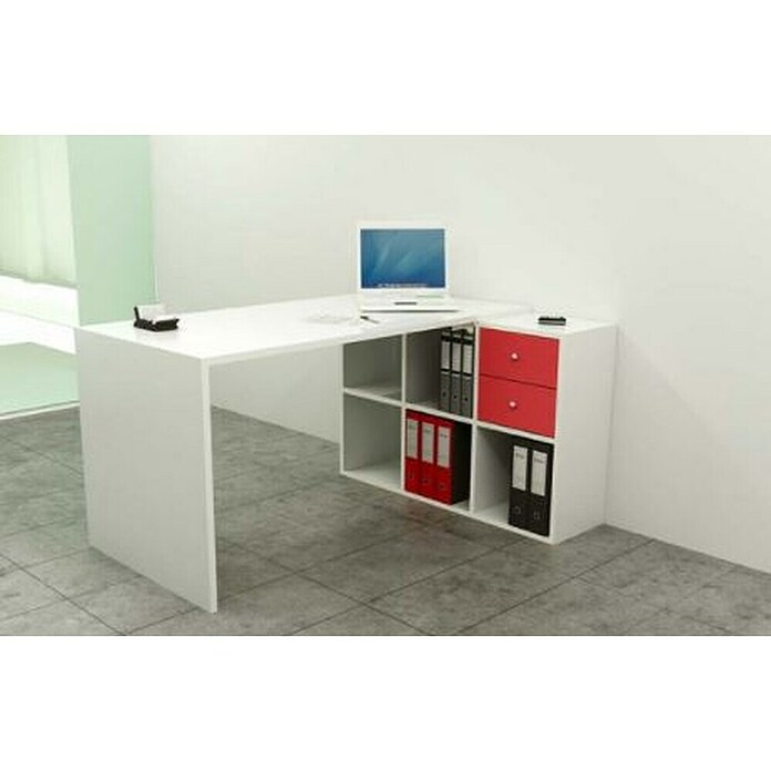 ArtExport Home Mesa de escritorio Office (L x An x Al: 69 x 140 x 74 cm, Blanco) | BAUHAUS
