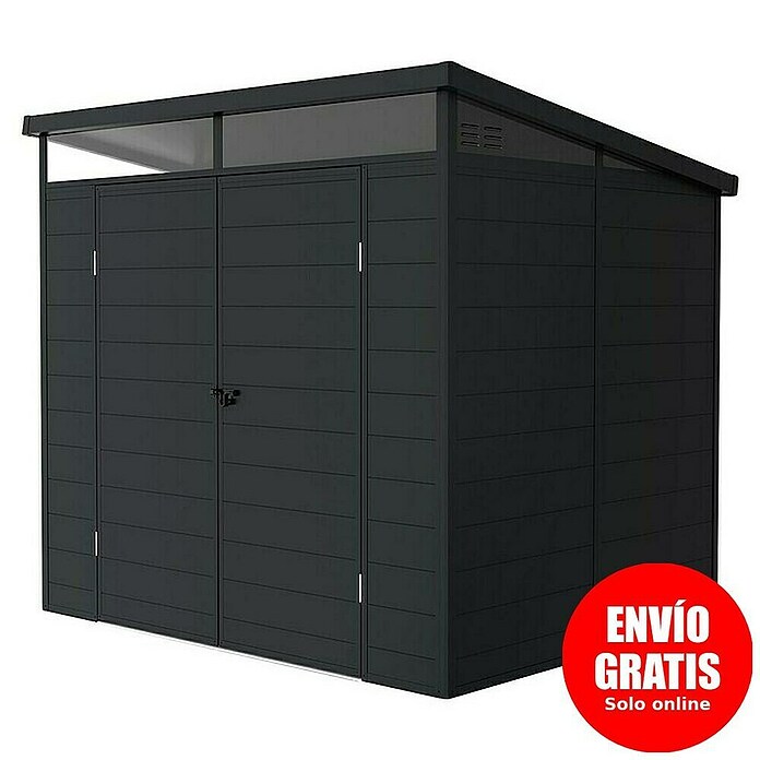 Hoggar Caseta de jardín Nova (Medidas ext. (An x Pr): 238 x 192 cm, Plástico, Antracita) | BAUHAUS