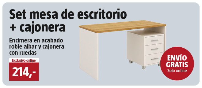 Escritorio con cajonera