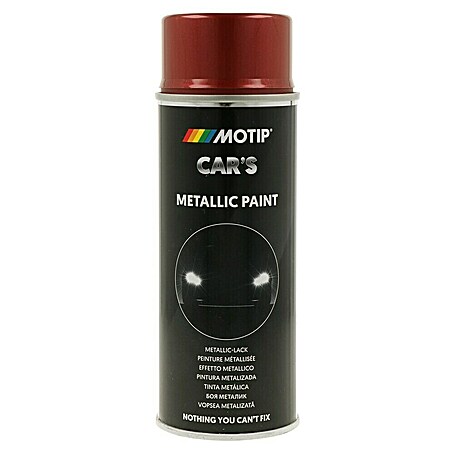 Motip Metallic-Lackspray (Rot, 400 ml, Glänzend, Schnelltrocknend)