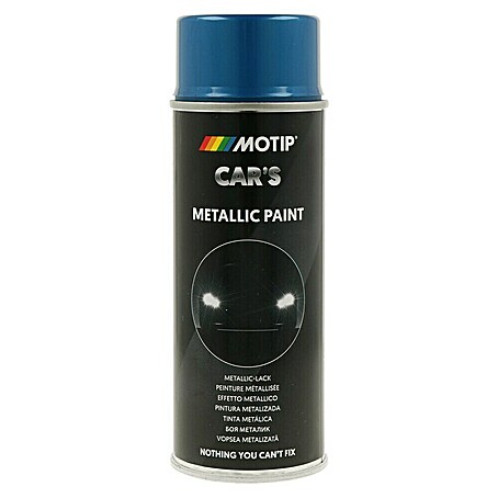 Motip Metallic-Lackspray (Azurblau, 400 ml, Glänzend, Schnelltrocknend)