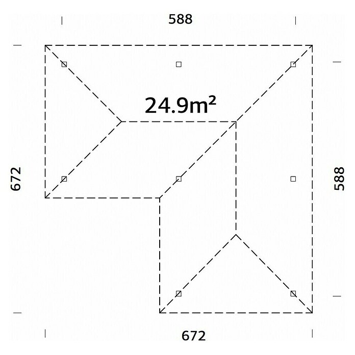 Palmako Pérgola Bianca L (L x An: 672 x 672 cm, Madera, Natural) | BAUHAUS