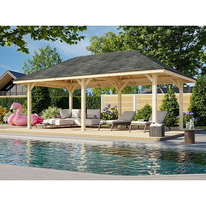 Palmako Pérgola Bianca M (L x An: 672 x 384 cm, Madera, Natural) | BAUHAUS