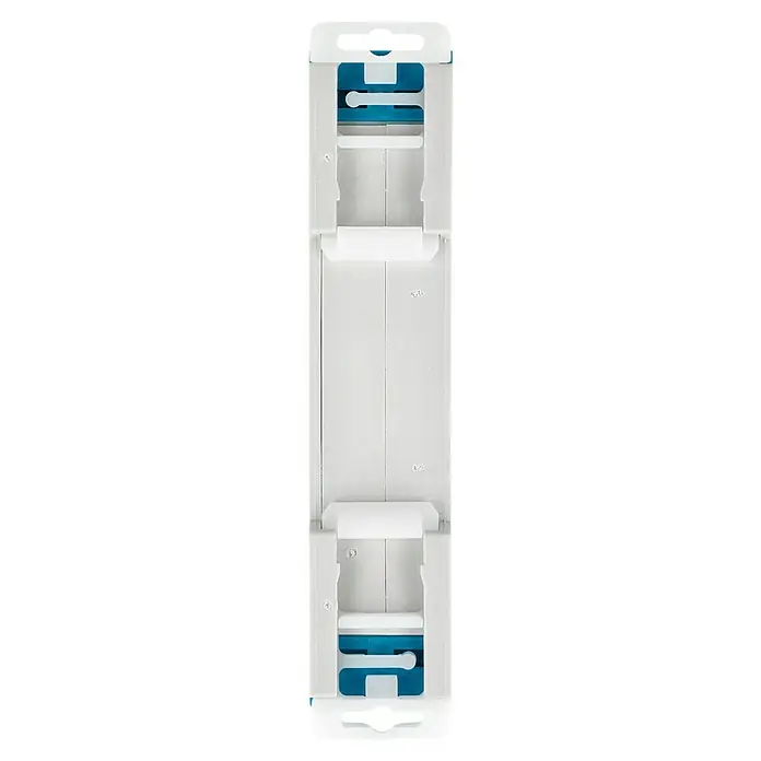 Eltako Stromstoßschalter S12-100-230V - 250 V - Eine weiße, längliche Toilettenarmatur mit blauen Akzenten, die einen modernen und funktionalen Eindruck vermittelt.