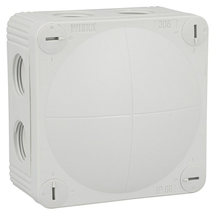 Feuchtraum-Abzweigdose Wiska (85 x 85 x 51 mm, Aufputz, IP66)