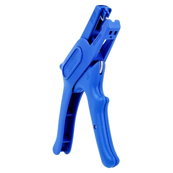 Weicon Abisolierzange No. 5 Classic - Länge: 165 mm, Kunststoff, Geeignet für: 0,2 - 6 mm² Kabelquerschnitt - Blauer automatische Abisolierzange für Kabel von Weidmüller, hergestellt in Deutschland. Geeignet für Kabel von 24-10 AWG.