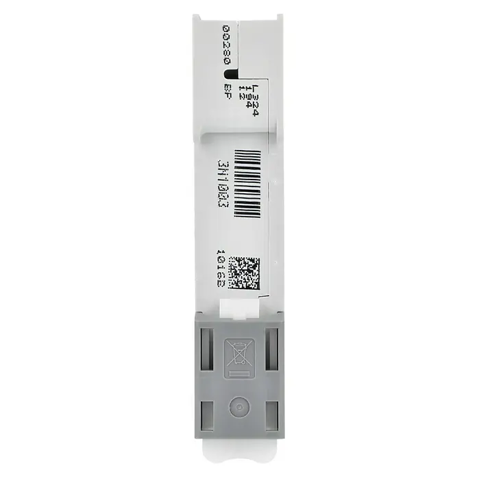 Hager Leitungsschutzschalter MBN116 - B, 16 A, Bemessungsfehlerstrom: 6 kA, Polanzahl: 1 Stk., 1 Stk. - Nahaufnahme eines Etiketts auf einem Produkt, das Barcodes, Symbole und Text enthält.