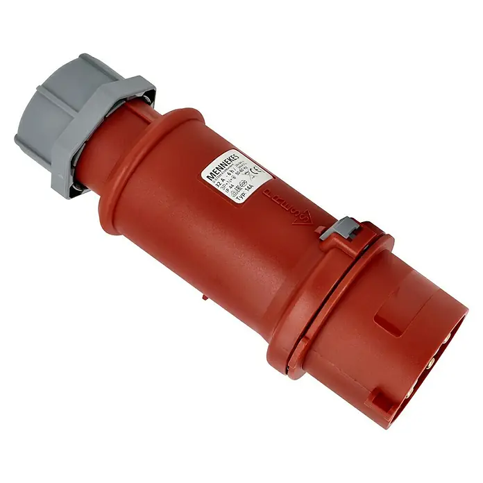 Mennekes CEE-Stecker - 32 A, 400 V, Polanzahl: 5 Stk., IP44 - Roter Industriestecker von MENNEKES, 32A, für Starkstromanwendungen, robust und zuverlässig.