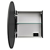 Camargue Point LED-Spiegelschrank (B x H: 74 x 74 cm, Holz, Anthrazit, DIN Anschlag: Links) | BAUHAUS