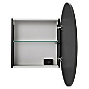 Camargue Point LED-Spiegelschrank (B x H: 74 x 74 cm, Holz, Anthrazit, DIN Anschlag: Rechts) | BAUHAUS