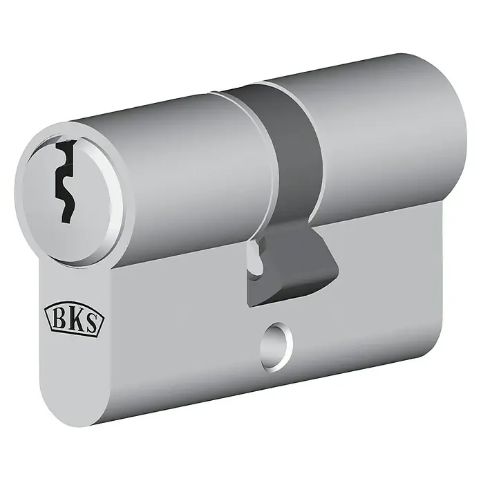 Bks Profilzylinder PZ 88 31/45 MM - Baulänge innen: 45 mm, Baulänge außen: 31 mm, Anzahl Schlüssel: 3 Stk. - Abbildung eines BKS-Schließzylinders aus Metall, der Sicherheit und Zuverlässigkeit für Türschließsysteme bietet.
