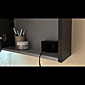 Camargue Point LED-Spiegelschrank (B x H: 74 x 74 cm, Holz, Anthrazit, DIN Anschlag: Rechts) | BAUHAUS