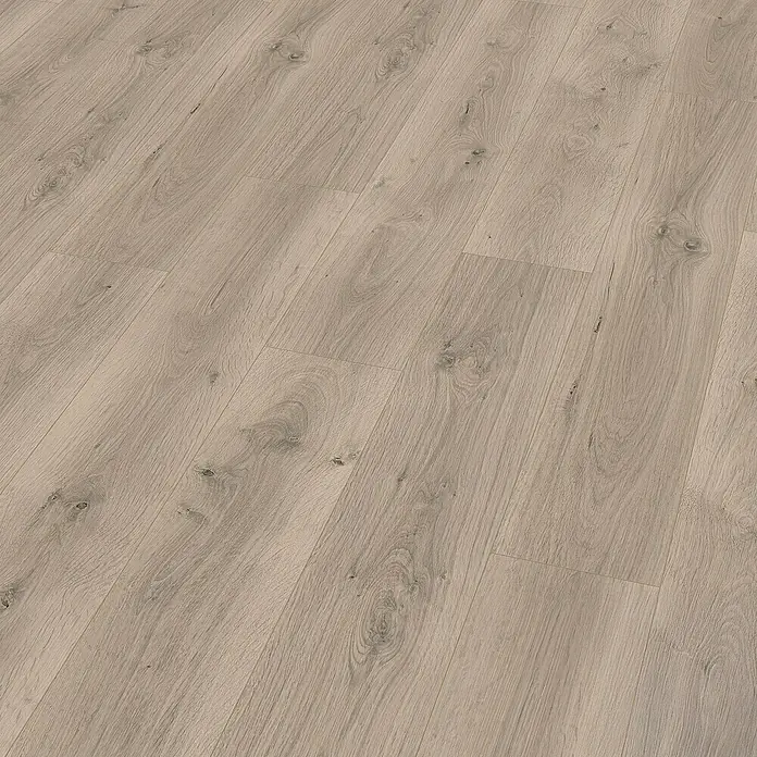 Egger Laminat NatureSense Aqua - Pinot Eiche hellgrau, Landhausdiele, 1.292 x 193 x 8 mm - Heller Laminatboden in Holzoptik. Die Oberfläche ist matt und die Maserung natürlich. Ideal für Wohn- und Geschäftsräume.