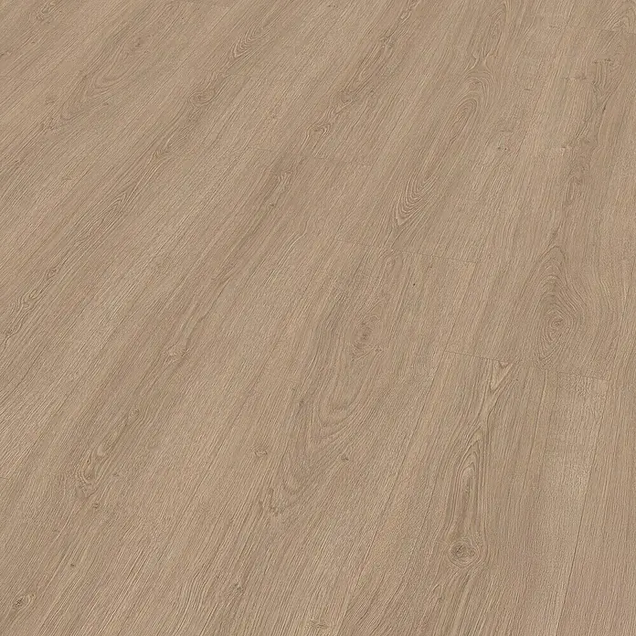 Egger Laminat NatureSense Aqua - Victoria Eiche braun, Landhausdiele, 1.292 x 246 x 8 mm - Heller Laminatboden mit einer realistischen Holzstruktur, ideal für moderne Wohnräume. Die Oberfläche ist strapazierfähig und pflegeleicht.