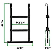 Salta Trampolin-Leiter M (Länge: 82 cm, Stahl, Schwarz) | BAUHAUS