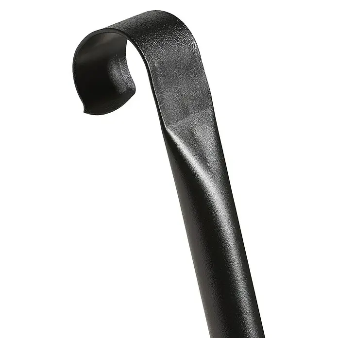 Salta Trampolin-Leiter - Länge: 82 cm, Stahl, Schwarz - Detailaufnahme eines stilvollen, schwarzen Stuhls mit geschwungenem Design, das Eleganz und Komfort vereint. Ideal für moderne Einrichtungen.