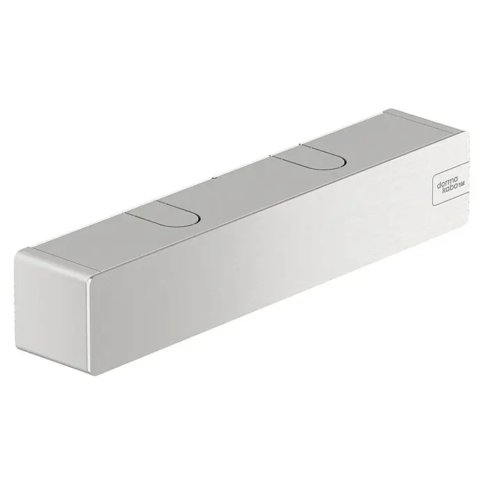 dormakaba Türschließer TS 98 XEA F.4 - Silber, Max. Türbreite: 1.400 mm - Ein rechteckiger, silberner Türschließer von Dorma Kaba, der für seine hochwertige Verarbeitung und Funktionalität bekannt ist.