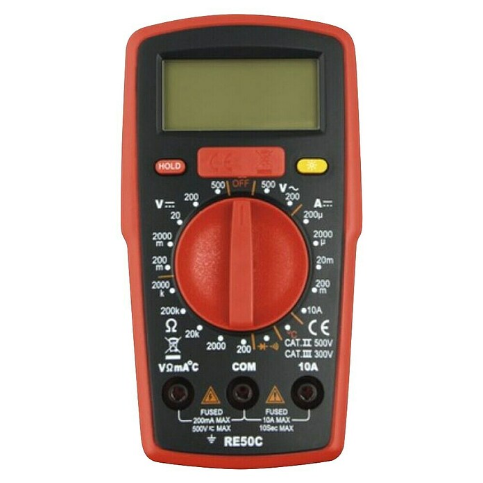 Digitalni multimetar 700 Thermo  (Crvena, Crna) | BAUHAUS