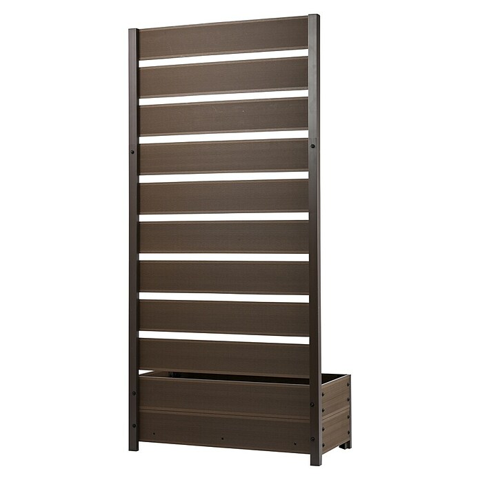 Dobar Pflanzkasten (Außenmaß (L x B x H): 72 x 33 x 137 cm, Verbundwerkstoff, Dunkelbraun) | BAUHAUS