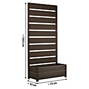 Dobar Pflanzkasten (Außenmaß (L x B x H): 72 x 33 x 137 cm, Verbundwerkstoff, Dunkelbraun) | BAUHAUS