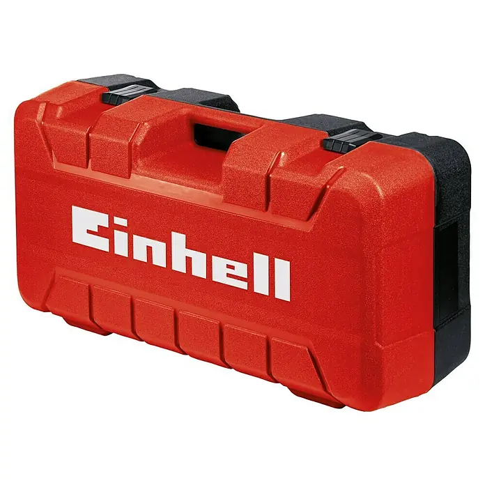 Einhell Werkzeugkoffer E-Box L70/35 - L x B x H: 70 x 25 x 35 cm, Traglast: 50 kg - Roter Einhell Werkzeugkoffer mit schwarzem Griff und Verschlussclips. Ideal zur Aufbewahrung und zum Transport von Werkzeugen und Zubehör.