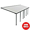 Solid Elements Marquesina adosada (Profundidad: 3 m, An x Al: 9,71 x 2,1 m, Gris antracita)