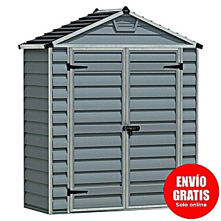 Palram – Canopia Caseta de jardín Skylight (Medidas ext. (An x Pr): 185 x 90 cm, Plástico, Gris oscuro)
