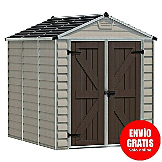 Palram – Canopia Caseta de jardín Skylight (Medidas ext. (An x Pr): 185 x 229 cm, Plástico, Beige/Marrón)