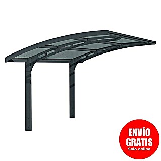 Palram – Canopia Carport Arizona Wave (Medidas ext. (An x Pr): 289 x 495 cm, Carport individual, Gris)
