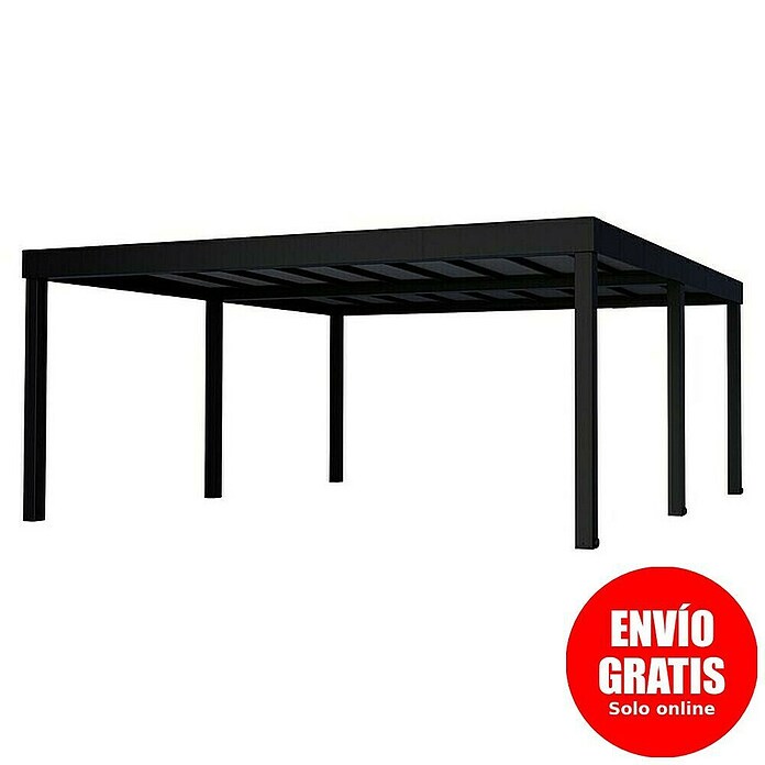 Palram – Canopia Carport Oslo (Medidas ext. (An x Pr): 5,96 x 6,07 m, Negro) | BAUHAUS