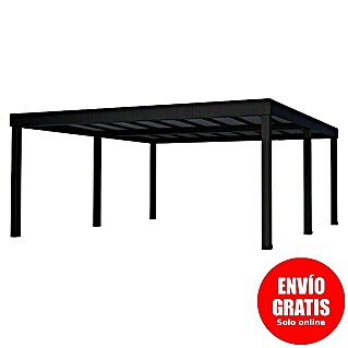 Palram – Canopia Carport Oslo (Medidas ext. (An x Pr): 5,96 x 6,07 m, Negro)