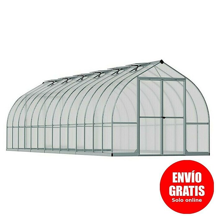 Palram – Canopia Invernadero Bella (Medidas ext. (An x Pr): 244 x 843 cm, 6 mm, Plateado) | BAUHAUS