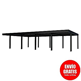 Palram – Canopia Carport Oslo (Medidas ext. (An x Pr): 5,96 x 12 m, Negro)