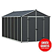 Palram – Canopia Caseta de jardín Rubicon (Medidas ext. (An x Pr): 2,37 x 4,52 m, Plástico, Gris) | BAUHAUS