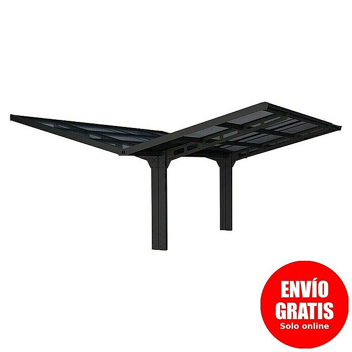 Palram – Canopia Carport Sydney Wings (Medidas ext. (An x Pr): 5,72 x 5,86 m, Negro) | BAUHAUS
