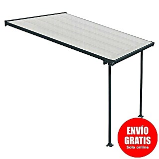 Solid Elements Marquesina adosada Feria (An x Pr: 305 x 300 cm, Gris antracita, Policarbonato, Transparente)