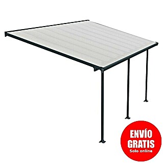 Solid Elements Marquesina adosada Feria (An x Pr: 546 x 300 cm, Gris antracita, Policarbonato, Transparente)