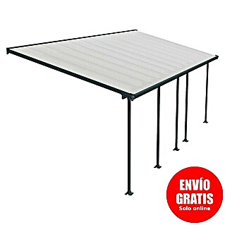 Solid Elements Marquesina adosada Feria (An x Pr: 730 x 300 cm, Gris antracita, Policarbonato, Transparente)